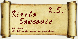 Kirilo Samčović vizit kartica